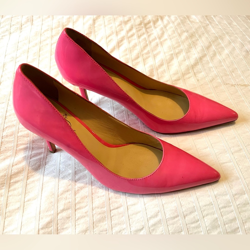 Footcandy patent leather pointed heels